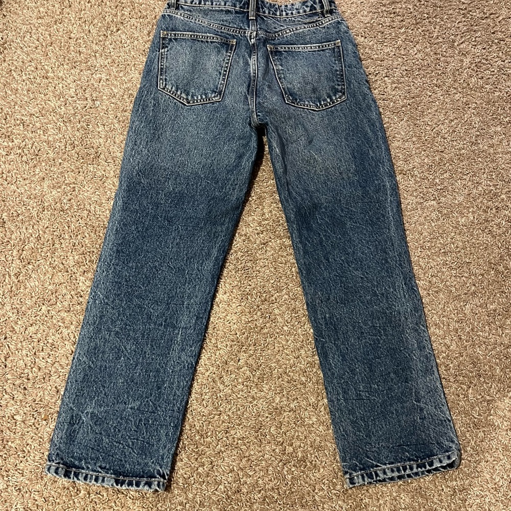 zara straight leg high rise jeans size 4/size 26 - Picture 3 of 3